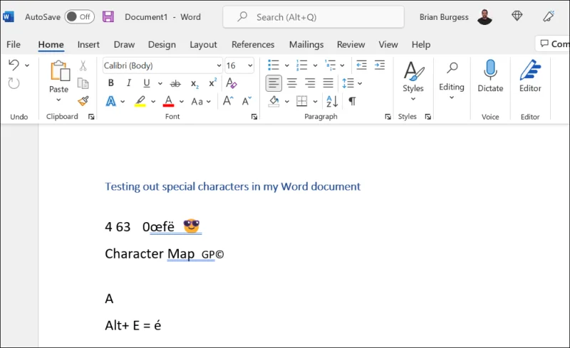 Speciale tekens typen op Windows 11