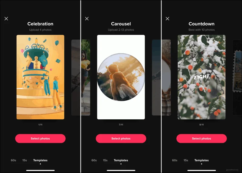 Cómo usar una plantilla de TikTok para compartir fotos