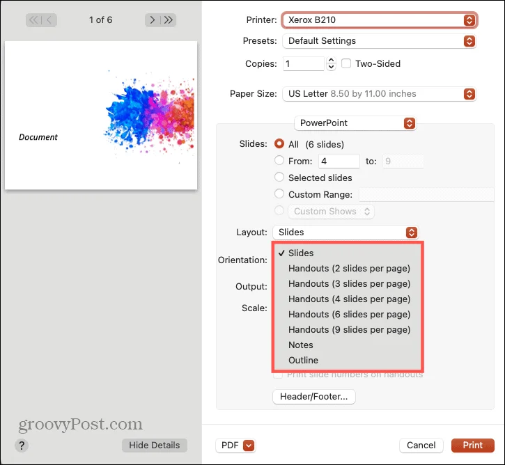 Cómo imprimir una presentación de diapositivas de PowerPoint con y sin notas