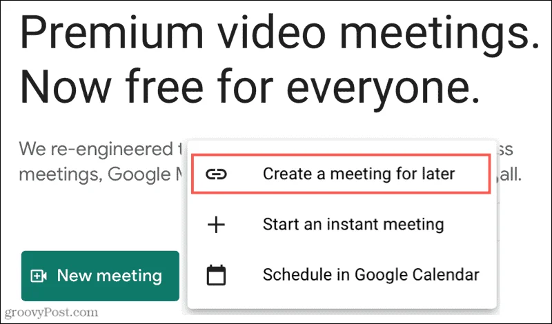 Cara Menjadualkan Google Meet Dalam Talian atau pada Mudah Alih