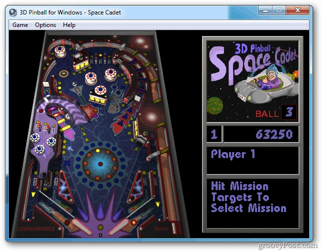 Jogando 3D Pinball Space Cadet