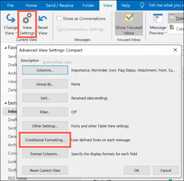 Cara Menonjolkan E-mel Penting dalam Outlook
