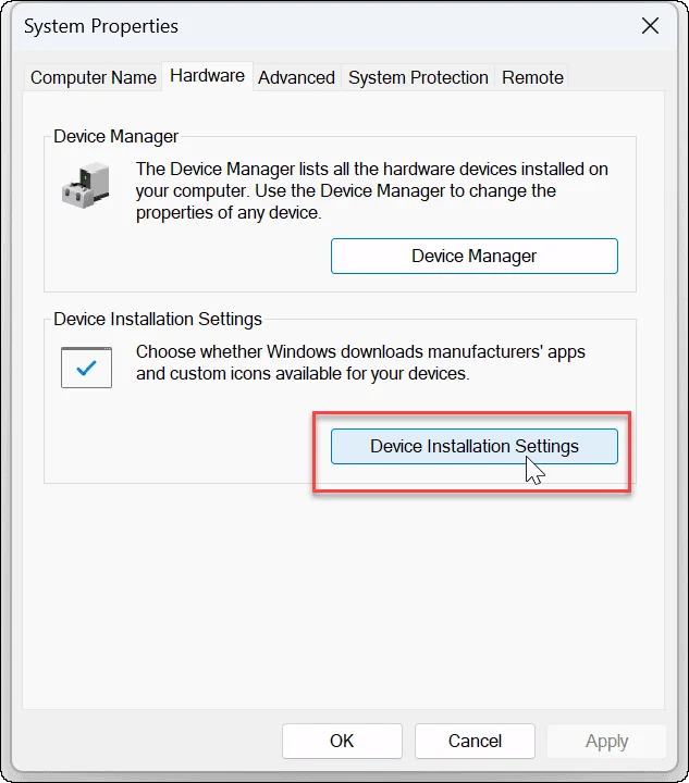 Как отключить автоматическую установку драйверов в Windows 11