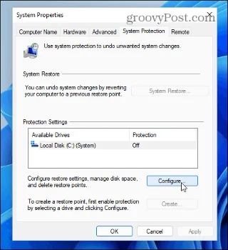 Como criar um ponto de restauração no Windows 11