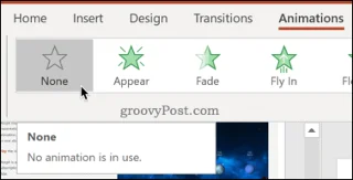 Cara Mengalih Keluar Animasi daripada Persembahan PowerPoint