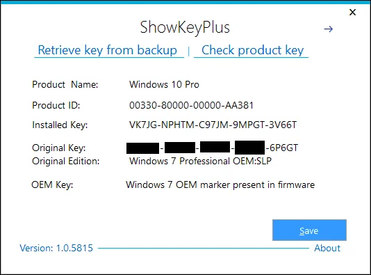 Gebruik ShowKeyPlus