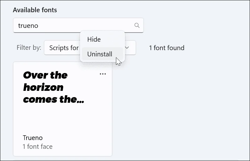 Cara Memasang atau Nyahpasang Fon pada Windows 11