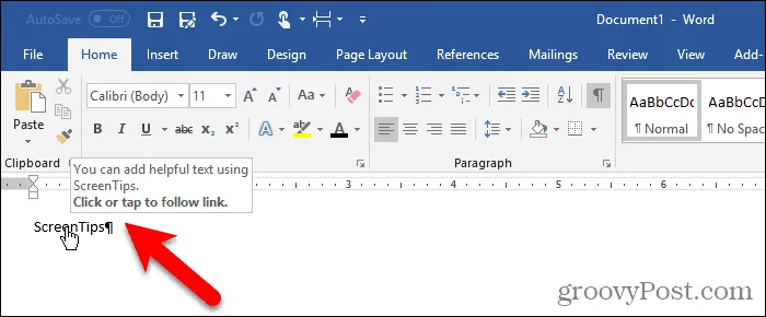 Cara Bekerja Dengan Petua Skrin dalam Microsoft Word