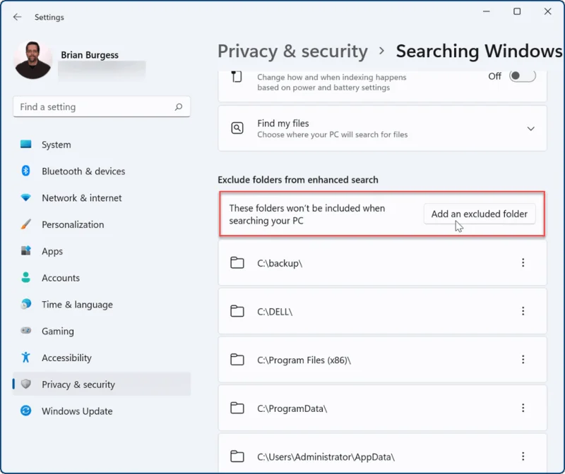 Cara Menyembunyikan Fail dan Folder daripada Carian pada Windows 11