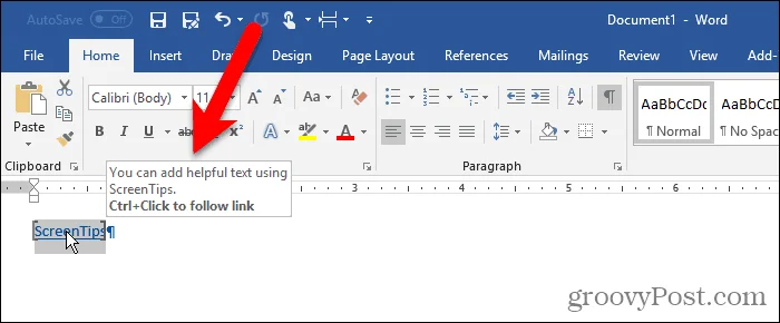 Cara Bekerja Dengan Petua Skrin dalam Microsoft Word