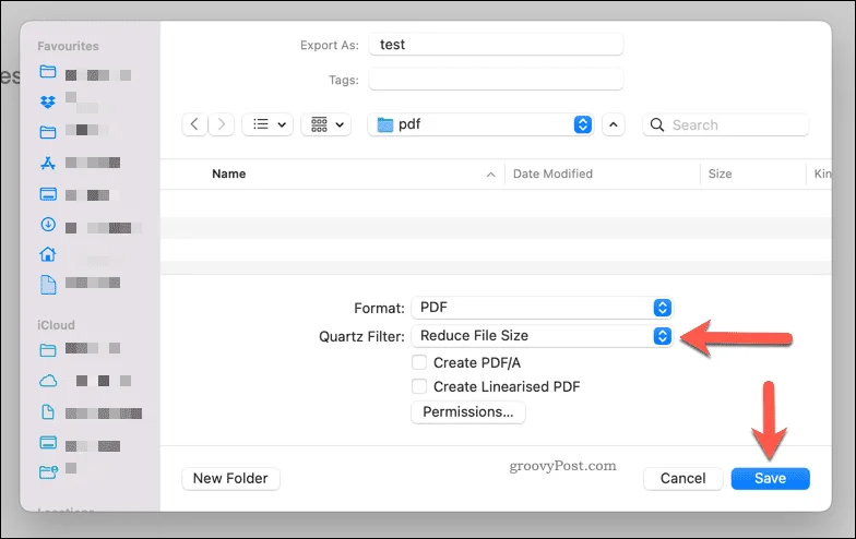 Cómo reducir el tamaño del archivo PDF en Mac