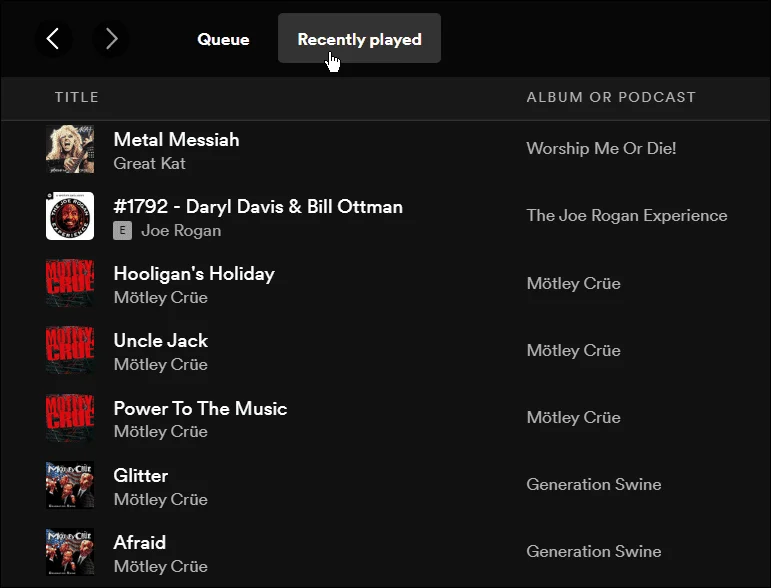 Come visualizzare la cronologia di ascolto di Spotify