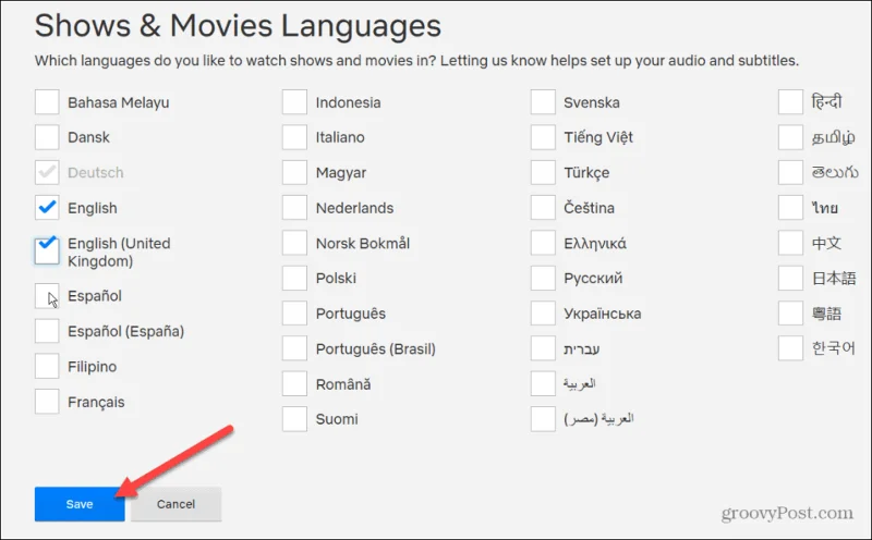 Cómo cambiar el idioma en Netflix