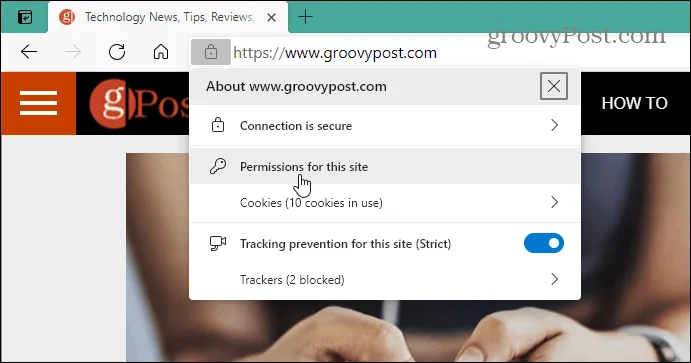 Jak włączyć lub wyłączyć uprawnienia witryny w Microsoft Edge