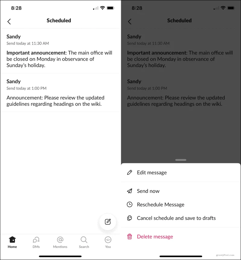 Cara Menjadualkan Mesej dalam Slack untuk Dihantar Kemudian