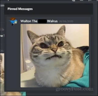 Liste der angehefteten Nachrichten auf Discord
