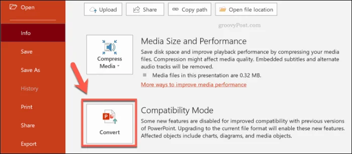 Cara Mengurangkan Saiz Fail Persembahan PowerPoint