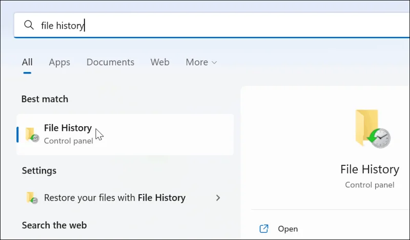 Cara Menggunakan Sejarah Fail pada Windows 11