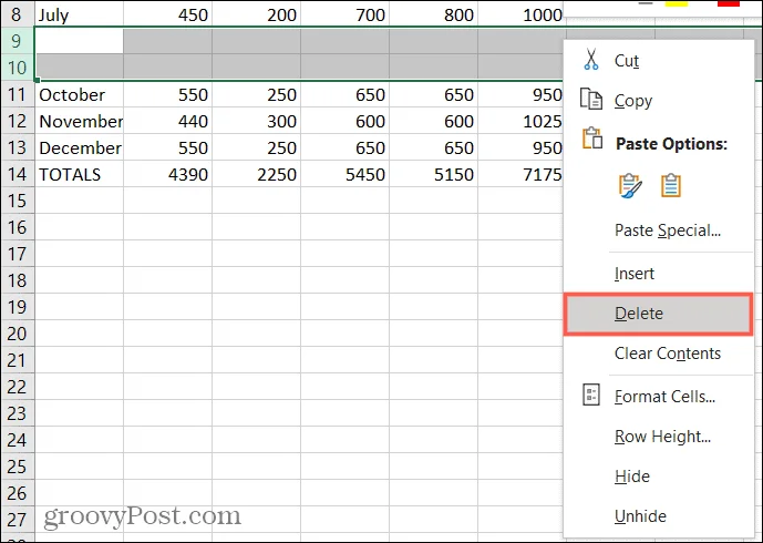 Cómo encontrar y eliminar filas en blanco en Microsoft Excel