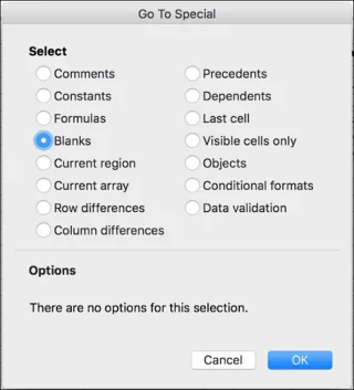 Cara Memadam Sel Kosong dalam Microsoft Excel