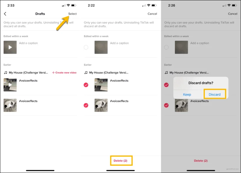 Cómo eliminar un video de TikTok de tu cuenta