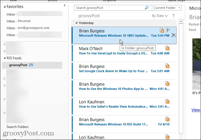 Cara Menambah Suapan RSS ke Microsoft Outlook