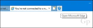Oculte el botón de la pestaña de Microsoft Edge en Internet Explorer en Windows 10