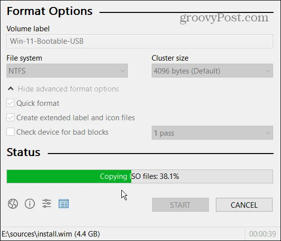 So erstellen Sie mit Rufus ein bootfähiges USB-Laufwerk für Windows 11