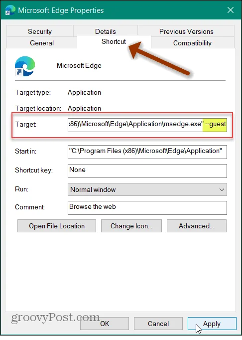 Cara Membuat Microsoft Edge atau Google Chrome Sentiasa Terbuka dalam Mod Tetamu