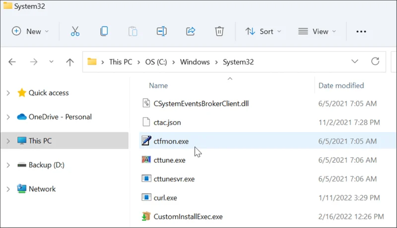 CTF Loader (cftmon.exe) คืออะไรใน Windows 11