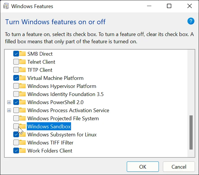 Cómo configurar Windows Sandbox en Windows 11