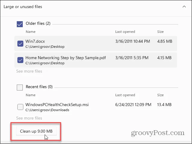 Освободите место на диске в Windows 11 с помощью рекомендаций по очистке