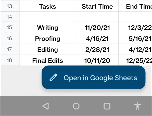 Choisissez Google Sheets