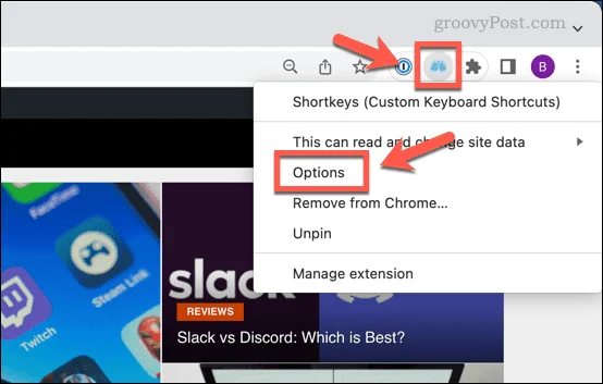 Cómo asignar un atajo de teclado a los marcadores de Google Chrome
