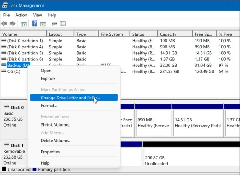 6 способов открыть Управление дисками в Windows 11
