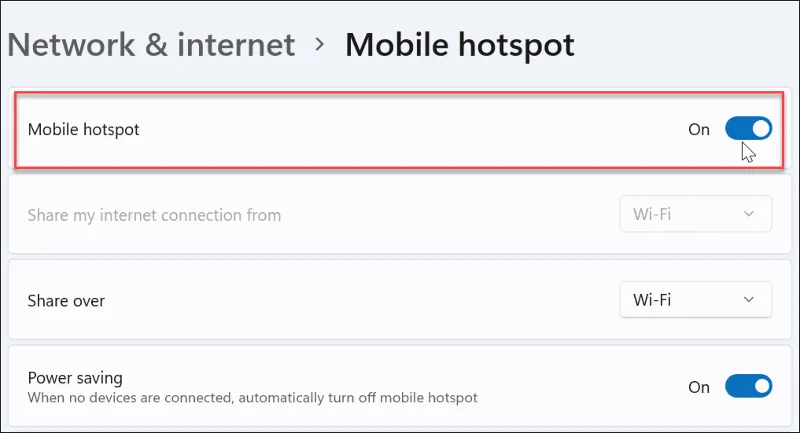 Cómo crear un punto de acceso móvil en Windows 11