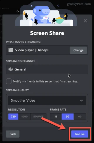 Cara Menstrim Disney+ di Discord