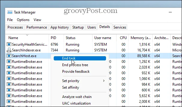 La barra de búsqueda de Windows 11 no funciona