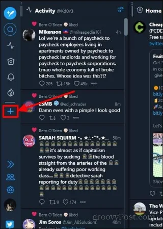 Spalten hinzufügen in TweetDeck