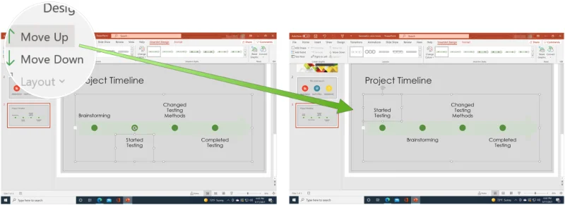 So erstellen Sie eine Microsoft PowerPoint-Zeitleiste zum Anzeigen von Daten