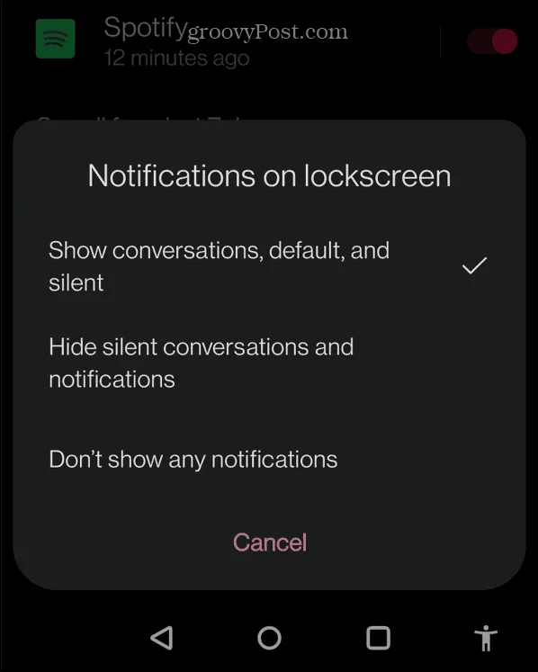 Como obter o Spotify em uma tela de bloqueio do Android