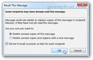 Cara Mengingat atau Menyahhantar Mesej dalam Outlook