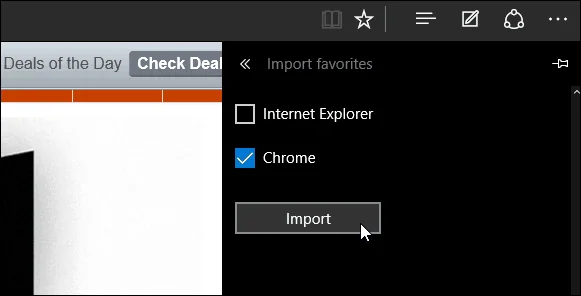 Import Chrome, IE atau Penanda Halaman Firefox ke dalam Legacy Microsoft Edge