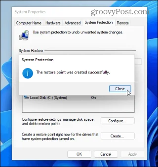 Como criar um ponto de restauração no Windows 11