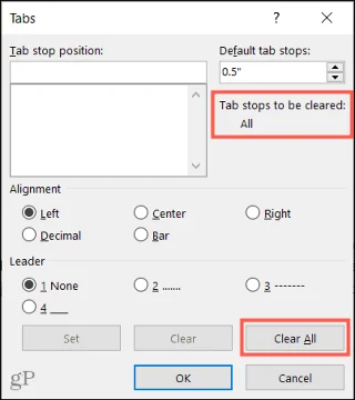 Cómo configurar tabulaciones en Microsoft Word