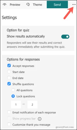 Cómo crear un cuestionario de matemáticas en Microsoft Forms