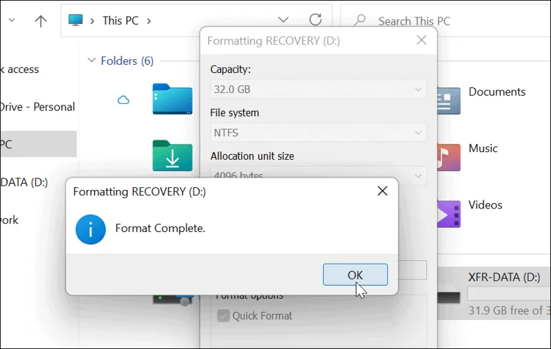 Cara Memformat Pemacu daripada Penjelajah Fail pada Windows 11