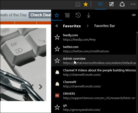 Import Chrome, IE atau Penanda Halaman Firefox ke dalam Legacy Microsoft Edge
