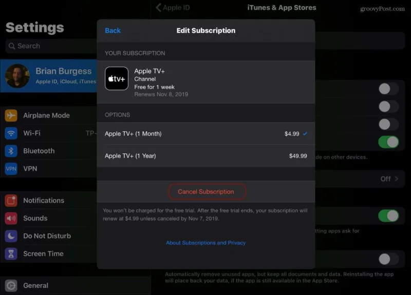 Cómo cancelar su suscripción a Apple TV+
