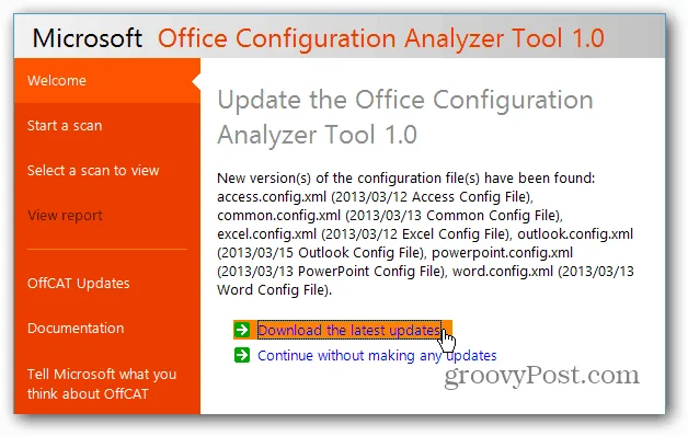 Selesaikan Masalah Microsoft Office dengan Alat Penganalisis Konfigurasi Pejabat